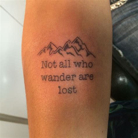 Not all who wander are lost tattoo One Word Tattoos, Verse Tattoos, Up ...