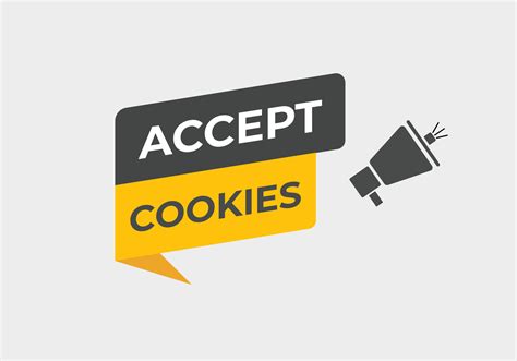 accept cookies Button. web template, Speech Bubble, Banner Label accept ...