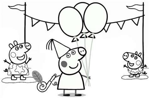 Happy Birthday Peppa Pig Coloring Pages Printable Coloring Pages