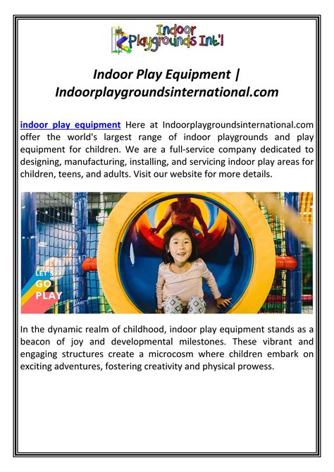 Indoor Play Equipment | Indoorplaygroundsinternational.com by ...