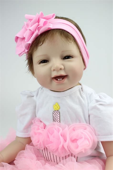 NPKCOLLECTION 55CM Silicone Reborn Baby Lifelike Toddler Baby Bonecas Kid Doll Bebe Reborn ...