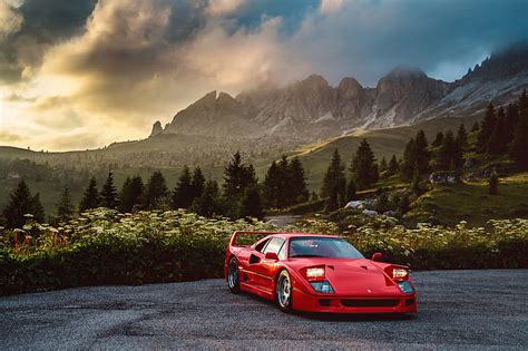 1920x1080px, 1080P free download | Ferrari F40 In Nature, ferrari-f40, ferrari, cars, behance ...