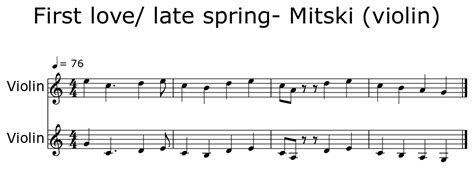 First love/ late spring- Mitski (violin) - Sheet music for Violin