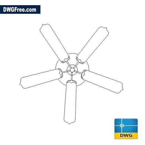 Ceiling Fan DWG Free [ Drawing 2020 ] - in AutoCAD Blocks 2D.