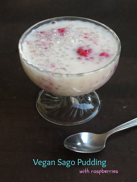 Vegan Raspberry Sago Pudding | Cook N Click