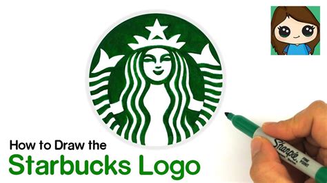 How to Draw The Starbucks Logo - YouTube | Starbucks logo, Starbucks ...