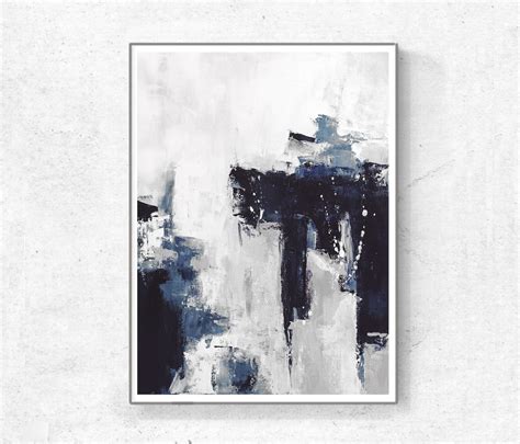 Grey Abstract Wall Art Set of 3 Prints Modern Abstract Art - Etsy