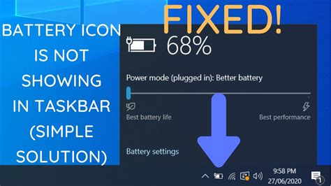 Battery Icon is Not Showing in Taskbar (windows 10/8.1/7) - Simple Solution - YouTube