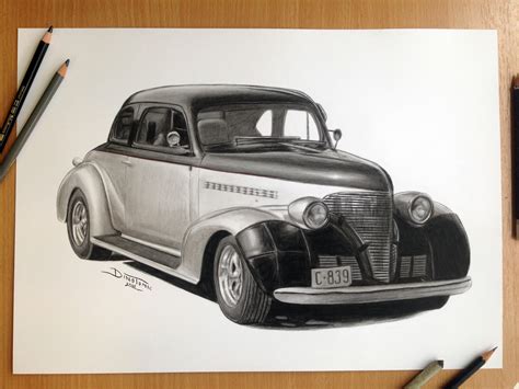 Car Pencil Drawing by AtomiccircuS on DeviantArt