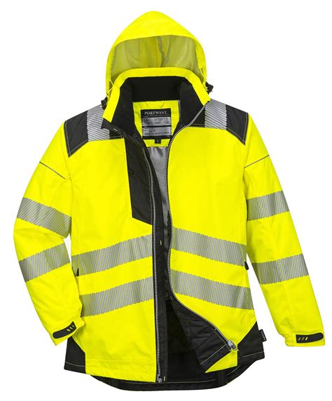 T400 Vision High Visibility Rain Jacket, Yellow – Portwest – iWantWorkwear