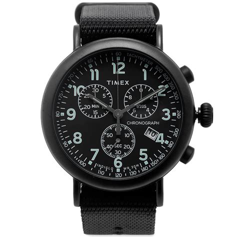 Timex Standard Chronograph Watch Black & Black | END. (UK)
