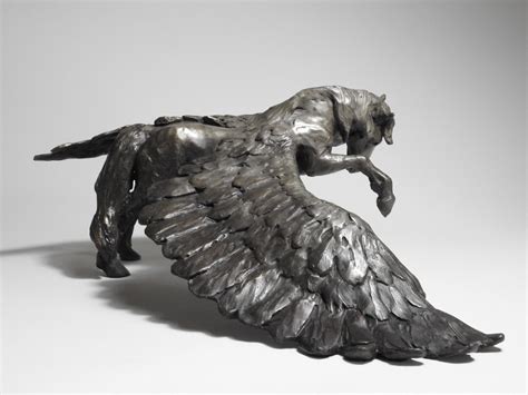 BRONZE PEGASUS SCULPTURE, Pegasus Unfolding, Cast Bronze, Winged Horse ...