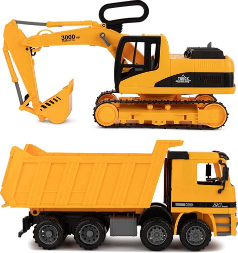 Amazon.com: Toy To Enjoy Construction Toys - Excavator & Dump Truck Toy for Kids (Set of 2 ...