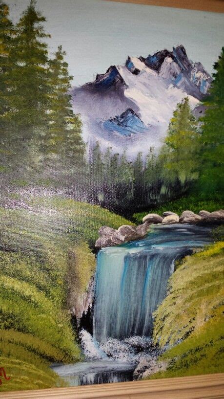 My painting using Bob ross technique. Bob Ross, Paintings, Mountains, Natural Landmarks, Nature ...