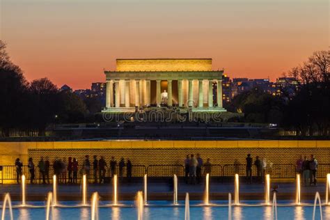 Abraham Lincoln Memorial at Night - Washington DC, United States Editorial Photography - Image ...