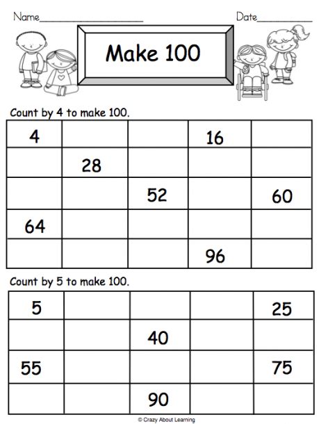 Worksheets Counting By 4s