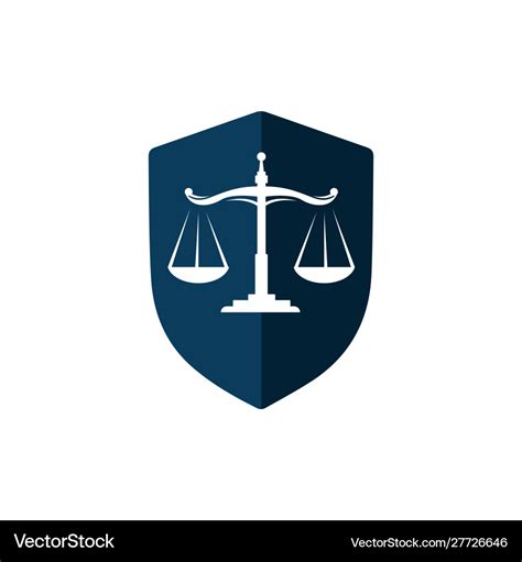 A stylish scales justice logo design for law Vector Image