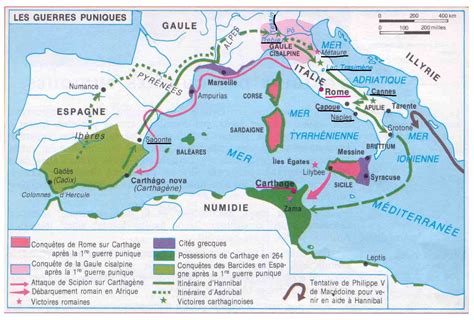 Les guerres Puniques entre Rome et Carthage