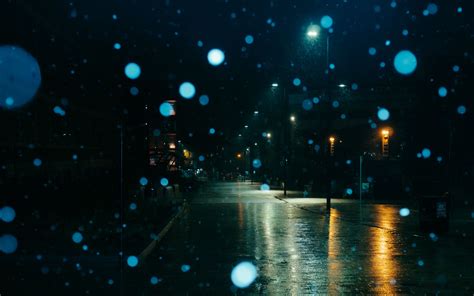 Download wallpaper 1920x1200 street, night, rain, darkness, blur widescreen 16:10 hd background