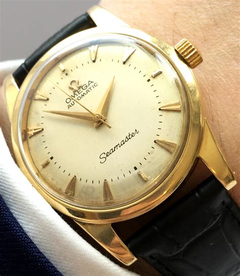 Vintage 18k Gold Omega Seamaster Automatic Bumper | Vintage Portfolio