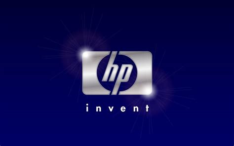 HP Silver Brilliance, HP Invent logo #Computers #HP #blue #background ...