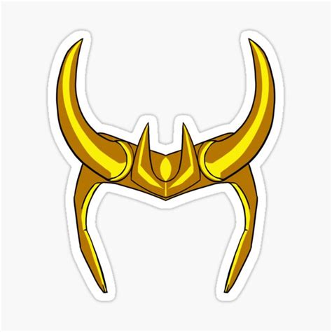 "Loki Horns" Sticker for Sale by chloetebbutt | Redbubble