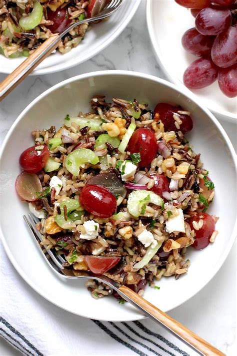 Wild Rice Salad with Grapes - Green Valley Kitchen