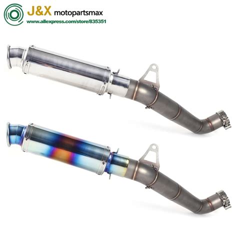 Motorcycle Full System Exhaust Muffler Slip On For honda cbr1000 cbr1000rr 2008 2017 Middle Link ...