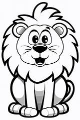Premium Vector  Coloring Page outline Of Cute Lion Childrens cartoon sketch template
