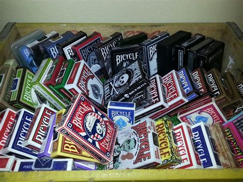 My collection of 47 bicycle decks of cards. All unique from each other ...