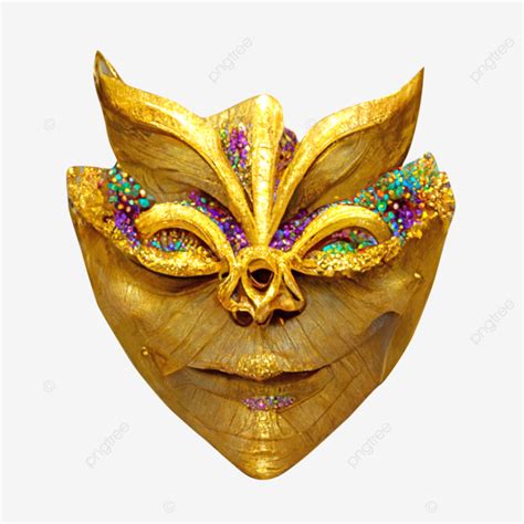 Mardi Gras Masquerade Mask In Gold, Mardi Gras, Masquarade, Mask PNG ...