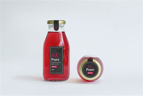 Juice Bottle Packaging MockUp | GraphicBurger