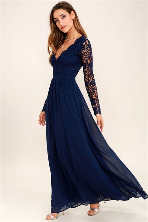 Navy blue Dress Long Sleeve | Dresses Images 2022