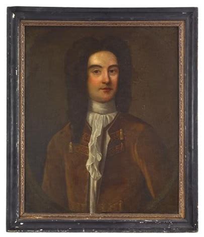 Portrait of William Byrd II 1674-1774 of Westover Plantation, Virginia by American School (18 ...