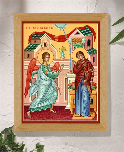 Annunciation Original Icon 20 tall, 16 x 20 Original Icons: Monastery Icons