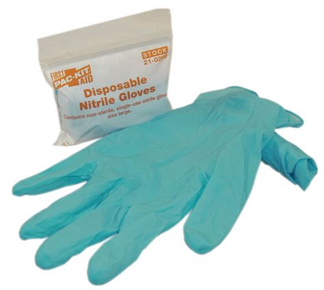 FIRST AID ONLY Disposable Gloves, L, Powder-Free, 5.00 mil Palm Thickness, 1 PR - 39P032|21-026B ...