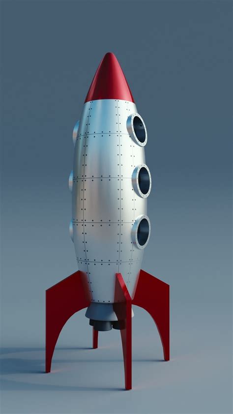 Rocket 3D Model Blender