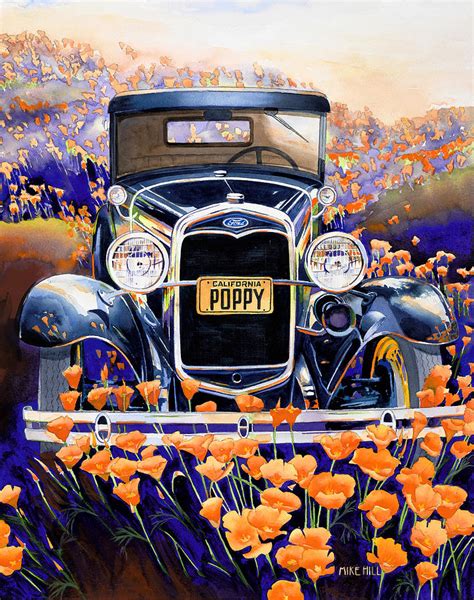 California Poppy Painting by Mike Hill - Fine Art America