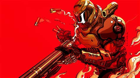 Wallpaper : DOOM SLAYER, DOOM Eternal, smoke, shotgun 1920x1080 - AxelA - 1830211 - HD ...