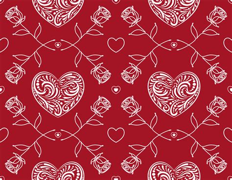 Red And White Heart Patterns