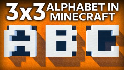 How to Build Beautiful 3x3 Alphabet Letters in Minecraft - YouTube