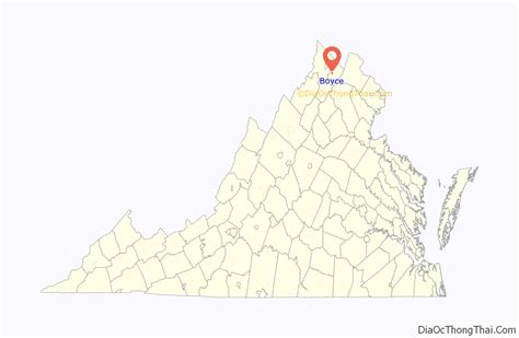 Map of Boyce town, Virginia