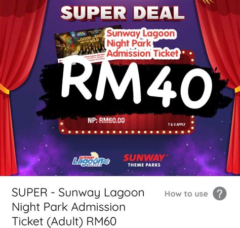 SUNWAY LAGOON NIGHT PARK, Tickets & Vouchers, Event Tickets on Carousell