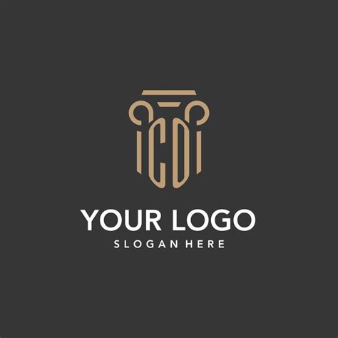 CO logo monogram with pillar style design 22988625 Vector Art at Vecteezy