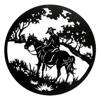 Lone Rider Cowboy Vinyl Deal Graphic | Silhouette art, Metal art ...