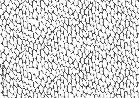 Abstract styled snake scales animal skin seamless pattern design. Black ...