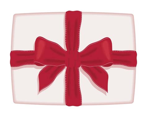 gift with red ribbon 10850320 Vector Art at Vecteezy