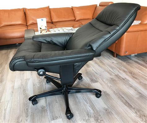 Stressless Sunrise Office Desk Chair Paloma Black Leather by Ekornes ...