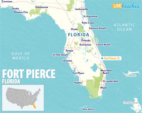 Map of Fort Pierce, Florida - Live Beaches