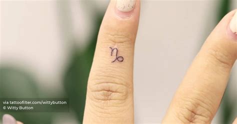 Capricorn zodiac symbol tattoo covering up a scar.